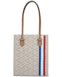 Moreau - Cannes Vertical Tote Gm With Stripes, 100% Canvas - Lyst