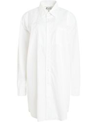 Maison Margiela - Long Sleeve Cotton Poplin Shirt, , 100% Cotton - Lyst