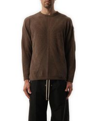 Rick Owens - X Moncler Jumbo Round Neck Sweater, Long Sleeves, 100% Cotton, Size: Small - Lyst