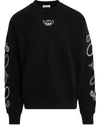 Off-White c/o Virgil Abloh - Off- 'Bandana Arrow Skate Sweatshirt, Long Sleeves, /, 100% Organic Cotton, Size: Small - Lyst