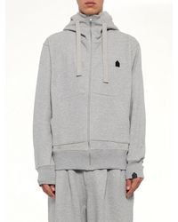 DSM KEI NINOMIYA - Hut Embroidery Zipped Knit Hoodie - Lyst