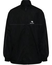 Balenciaga - 'Logo Tracksuit Jacket, Long Sleeves, , 100% Polyamide, Size: Small - Lyst