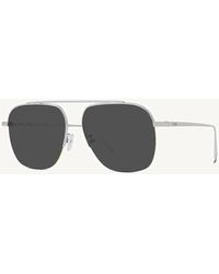 Fendi - Fe40005U Aviator Sunglasses With Smoke Lens - Lyst