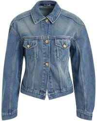 Jacquemus - La Vest Denimes Jacket, Long Sleeves, /Tabac, 100% Cotton - Lyst