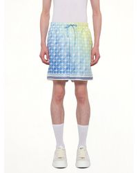 CASABLANCA - Tennis Tile Silk Shorts - Lyst