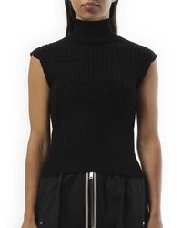 Rick Owens - Megarib Sleeveless Turtle, 100% Cotton, Size: Small - Lyst