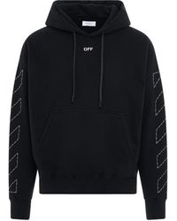 Off-White c/o Virgil Abloh - Off- Logo Stitch Skate Fit Hoodie, Long Sleeves, , 100% Cotton, Size: Medium - Lyst