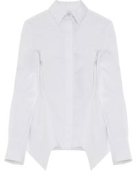 Givenchy - Peplum Long Sleeve Shirt, , 100% Cotton - Lyst