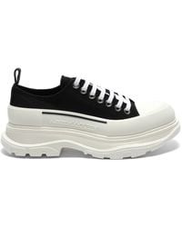 McQueen - Tread Slick Canvas Lace-Up Shoes Sneakers, 100% Fabric - Lyst
