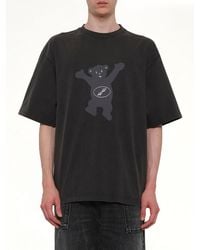we11done - Teddy Logo T-Shirt - Lyst
