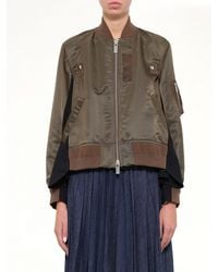 Sacai - Nylon Twill X Wool Suiting Blouson - Lyst