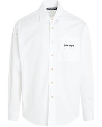Palm Angels - Classic Logo Long Sleeve Shirt, /, 100% Cotton - Lyst