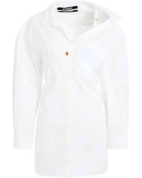 Jacquemus - La Mini Robe Chemise Dress, Long Sleeves, 100% Cotton - Lyst