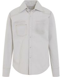 Maison Margiela - Chalk Selvedge Denim Shirt, Long Sleeves, , 100% Cotton - Lyst