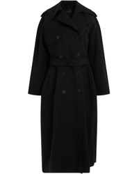 Balenciaga - Hourglass Trench Coat, Long Sleeves, , 100% Cupro - Lyst