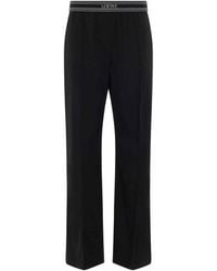Loewe - Logo Trousers, 100% Wool, Size: Small - Lyst