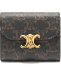 Celine - Small Triomphe Flap Wallet, , 100% Calf Leather - Lyst