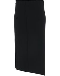 Off-White c/o Virgil Abloh - Off- Light Wool Belt Midi Skirt, , 100% Polyester - Lyst