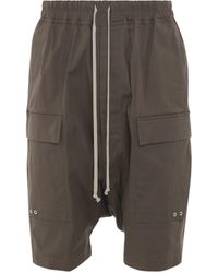 Rick Owens Cargo Cropped Pants In Dust in Gray for Men | Lyst