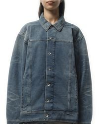 Rick Owens - Jumbo Denim Worker Jacket, Long Sleeves, 100% Cotton - Lyst