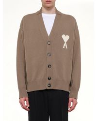Ami Paris - Contrasted Adc Cardigan - Lyst