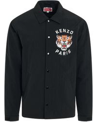 KENZO - 'Lucky Tiger Padded Coach Jacket, Long Sleeves, , 100% Nylon, Size: Small - Lyst