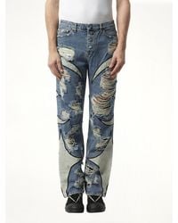 THUG CLUB - Tc Leather Washing Denim Pants War Ver - Lyst