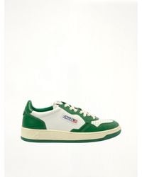 Autry - Medalist Low Bicolour Sneakers, 100% Leather - Lyst