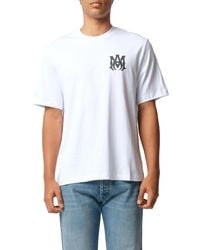 Amiri - Ma Core Logo T-Shirt, Round Neck, Short Sleeves, 100% Cotton, Size: Small - Lyst