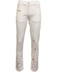 Heren Kleding voor voor Jeans voor Tapered jeans Off-White c/o Virgil Abloh Katoen Trainingsbroek Met Print in het Blauw voor heren 