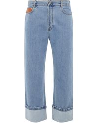 Loewe - Fisherman Turn Up Jeans, , 100% Cotton - Lyst
