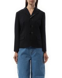 Marni - Blublack Wool Three-Button Blazer - Lyst