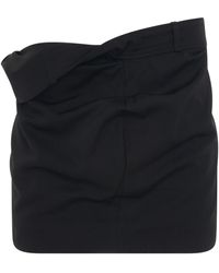 Jacquemus - Bahia Twist Mini Skirt, , 100% Virgin Wool - Lyst