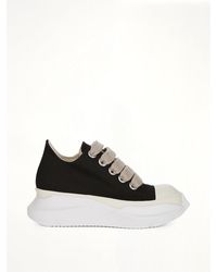 Rick Owens - 13Oz Overdyed Denim Jumbolace Abstract Low Sneaks - Lyst