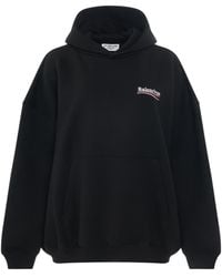 Balenciaga - Embroidered Political Campaign Oversized Hoodie, Long Sleeves, /, 100% Cotton - Lyst