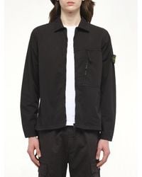 Stone Island - 120000 Supima Overshirt, 100% Cotton, Size: Large - Lyst