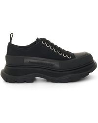 McQueen - Tread Slick Canvas Lace-Up Shoes Sneakers, 100% Polyester - Lyst