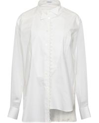 Loewe - 'Lace Trim Asymetric Shirt, , 100% Cotton, Size: Small - Lyst
