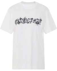 Givenchy - 4G Embroidered Logo Thistle T-Shirt - Lyst
