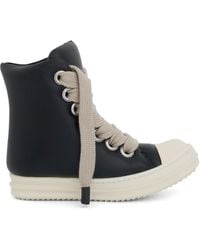 Rick Owens - Jumbo Lace Padded Sneakers, /Milk, 100% Calf Leather - Lyst
