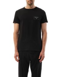 Balmain - Couture Label T-Shirt, Round Neck, Short Sleeves, 100% Cotton, Size: Large - Lyst