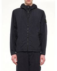 Stone Island - 4100001 Crinkle Reps Hooded Jacket - Lyst