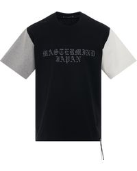 Mastermind Japan - Colourblock Logo T-Shirt, Round Neck, Short Sleeves, , 100% Cotton, Size: Large - Lyst