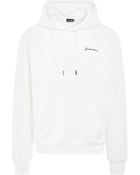 Jacquemus - 'Brode Embroidered Logo Hoodie, Long Sleeves, , 100% Cotton, Size: Small - Lyst