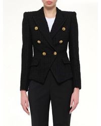Balmain - 6 Btn Tweed Jacket - Lyst