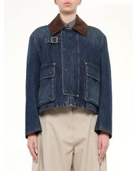 Loewe - Short Denim Parka - Lyst
