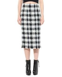 McQueen - Check Tweed Skirt - Lyst