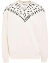 Marcelo Burlon - Bandana Comfort Crewneck, Long Sleeves, 100% Cotton, Size: Medium - Lyst