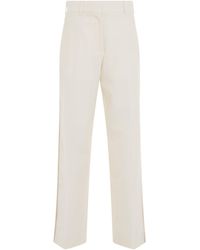 Palm Angels - Knit Tape Suit Pants, Butter/Off, 100% Cotton - Lyst