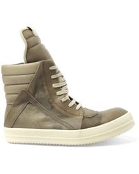 Rick Owens - Geobasket Transparent Leather Sneakers, 100% Calf Leather - Lyst